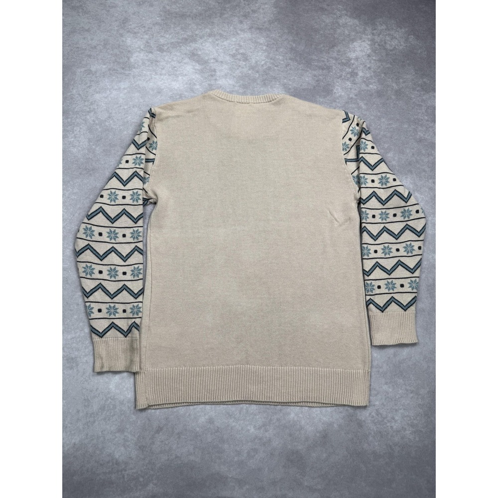 Disney Marvel Sweater WomensXL Beige Knit Spider Man Beast Holiday Crewneck 2023 - Picture 9 of 16